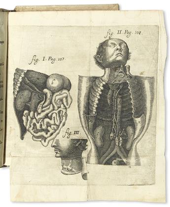 MUNIERI, GIOVANNI ALCIDIO, editor. De venis tam lacteis thoracicis, quam lymphaticis, novissime repertis. Sylloge anatomica.  1654